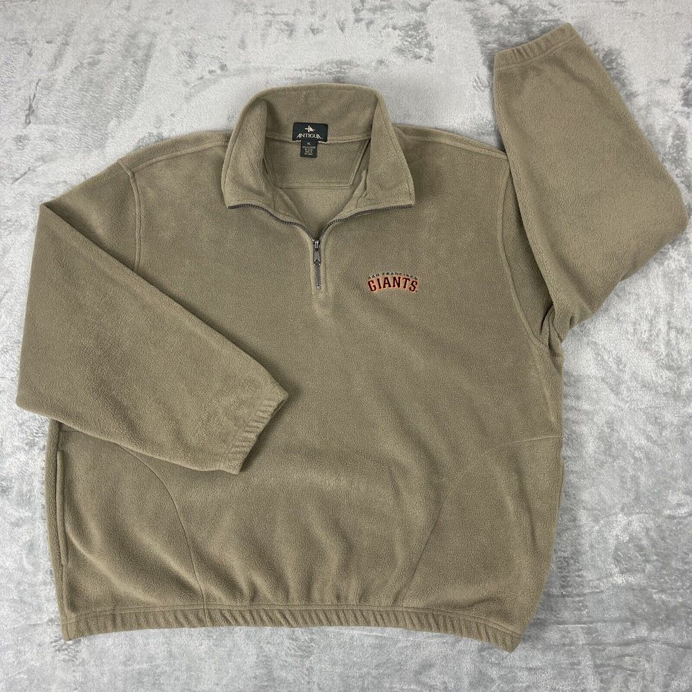 San Francisco Giants Antigua‎ Mens Size XL Long Sleeve Fleece 1/4 Zip